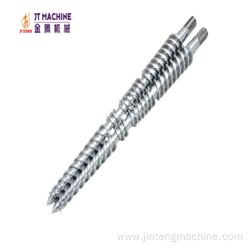 PVC profiled extrusion screw and barrel